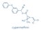 Cypermethrin insecticide molecule. Skeletal formula.