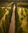 Cypress alley with rural country road, Tuscany