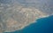 Cyprus coastline at the Petra tou Romiou. Aerial view