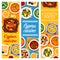 Cyprus cuisine, Cyprian dishes vector banners set