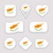 Cyprus, flag vector set. Cypriot flags stickers collection. Isolated geometric icons. National symbols badges. Web, sport page, pa