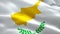 Cyprus flag video waving in wind. Realistic Cypriot Flag background. Cyprus Flag Looping Closeup 1080p Full HD 1920X1080 footage.