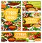 Cyprus food cuisine vector Cyprian meals posters