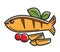 Cyprus Greek traditional cuisine fish vector symbol of travel tourism