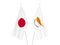 Cyprus and Japan flags