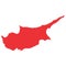 Cyprus. Map Of Cyprus Vector silhouette.