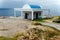 Cyprus, the Mediterranean coast. Church of Agia Anargiri on Cape Greco against the background of a summer storm sky