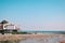 Cyprus seashore, blue sky and waves