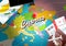 Cyprus travel concept map background with planes, tickets. Visit Cyprus travel and tourism destination concept. Cyprus flag on map