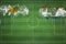 Cyprus vs Paraguay Soccer Match, national colors, national flags, soccer field, football game, Copy space