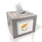 Cyprus - wooden ballot box - voting concept