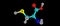 Cysteine molecular structure isolated on black