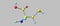 Cysteine molecular structure isolated on grey