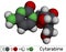 Cytarabine, cytosine arabinoside, ara-C molecule. It is chemotherapy medication. Molecular model. 3D rendering