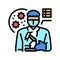 cytologist worker color icon vector illustration