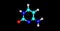 Cytosine molecular structure isolated on black background