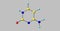 Cytosine molecular structure isolated on grey background