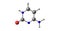 Cytosine molecular structure isolated on white background