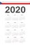 Czech 2020 year vector calendar