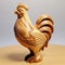 Czech 3d Model: Multilayered Wood Rooster With Stark Naturalism
