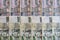 Czech banknote 2000 and 5000 CZK folded side by side