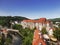 Czech Krumlov, castle, top view