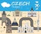 Czech Landmark Global Travel And Journey Infographic Vector