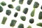 czech moldavite mineral collection isolated