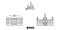 Czech Republic, Brno line travel skyline set. Czech Republic, Brno outline city vector illustration, symbol, travel