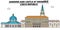 Czech Republic , Kromeriz, Gardens And Castle ,  travel skyline vector illustration.