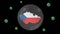 Czech Republic map inside with flag in crystal ball protect from corona or covid-19 virus, lock down Czech Republic ,virus protect