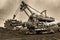 CZECH REPUBLIC, MOST - SEPTEMBER 23, 2015: Giant bucket wheel excavator, coal mine. Old photo.