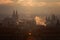 Czech Republic, Prague, oldtown roofs during twilight