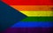 Czech Republic Rainbow LGBT pride flag.