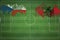 Czech Republic vs Albania Soccer Match, national colors, national flags, soccer field, football game, Copy space