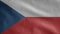 Czechia flag waving in the wind. Czech Republic banner blowing soft silk