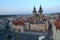 Czechoslovakia Eastern Europe Architecture Magneficient Tynsky Chram Prague Clock Towers Cityscape Mountain Top Czech Republic 