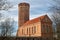 Czluchow, pomorskie / Poland - March, 31, 2019: Teutonic Castle in Central Europe. An old stronghold built of red brick