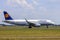 D-AIUM Lufthansa Airbus A320 landing on Schiphol Amsterdam airport