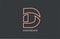 D alphabet letter line company business brown grey logo icon design