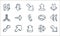 d arrows line icons. linear set. quality vector line set such as diagonal arrow, up arrow, diagonal arrow, right diagonal double