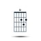 D, Basic Guitar Chord Chart Icon Vector Template