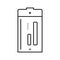 d battery power energy line icon vector illustration
