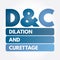 D and C - Dilation and Curettage acronym