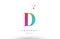 D colored rainbow creative colors alphabet letter logo icon