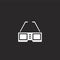 d glasses icon. Filled d glasses icon for website design and mobile, app development. d glasses icon from filled cinema collection