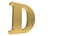 D gold romantic alphabet, 3d rendering