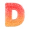 D - Letter of the alphabet made of candy