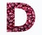 D, Letter of the Alphabet - Red adzuki bean - Phaseolus vulgaris