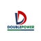 D letter vector icon for power energy company
